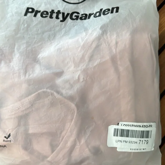NWT | Pretty Garden (Amazon) | 1 shoulder, asymmetrical, wrap dress | Pink | L - Picture 4 of 4
